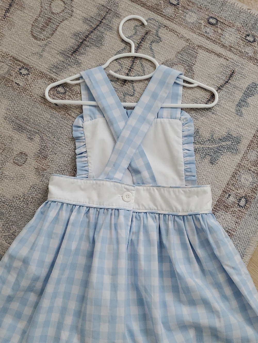 Stitchy Fish Girls Blue Gingham Embroidered Disney Mouse Dress Sz4T - Picture 8 of 10
